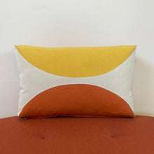 Load image into Gallery viewer, Sunbrella Eclipse Lumbar Pillow in Daffodil/Cayenne