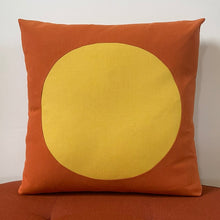 Load image into Gallery viewer, Sunbrella Dot Pillow in Daffodil/Cayenne
