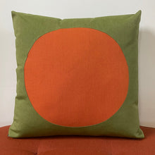 Load image into Gallery viewer, Sunbrella Dot Pillow in Cayenne/Cilantro