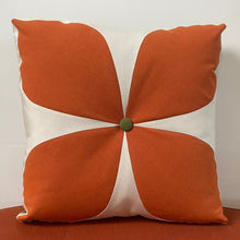 Load image into Gallery viewer, Sunbrella Mod Flower Pillow in Cayenne/Cilantro