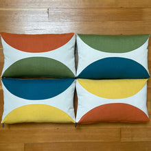 Load image into Gallery viewer, Sunbrella Eclipse Lumbar Pillow in Cilantro/Peacock