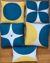 Load image into Gallery viewer, Sunbrella Eclipse Lumbar Pillow in Peacock/Daffodil