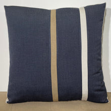 Load image into Gallery viewer, Sunbrella Duo Stripe Large Pillow in Twilight