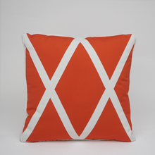 Load image into Gallery viewer, Sunbrella Trellis Pillow in Melon/White