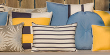 Load image into Gallery viewer, Sunbrella Pop Lumbar Pillow in Etta Vapor