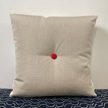 Load image into Gallery viewer, Sunbrella Flower Pillow in Logo Red/Flax