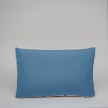 Load image into Gallery viewer, Sunbrella Multi Stripe Lumbar Pillow in Air Blue/Flax
