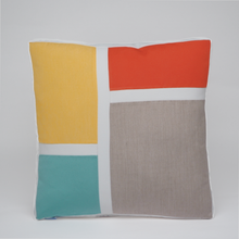 Load image into Gallery viewer, Sunbrella Blocks Pillow in Buttercup/Melon
