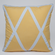 Load image into Gallery viewer, Sunbrella Large Trellis Pillow in Buttercup/White
