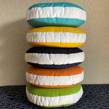 Load image into Gallery viewer, Sunbrella Circle Pillow in Aruba
