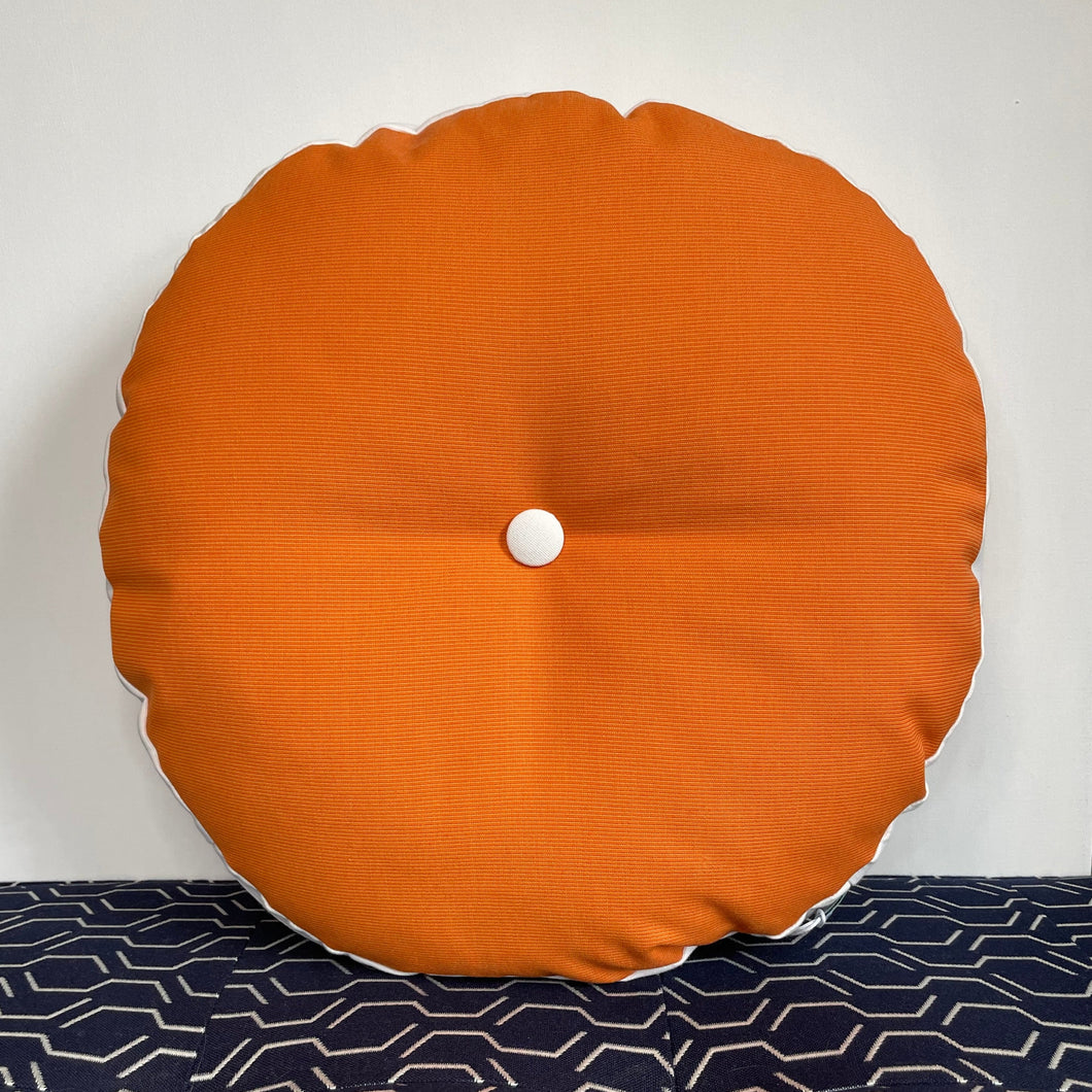 Sunbrella Circle Pillow in Tangerine