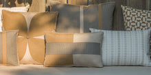Load image into Gallery viewer, Sunbrella Pop Lumbar Pillow in Assemble Teak

