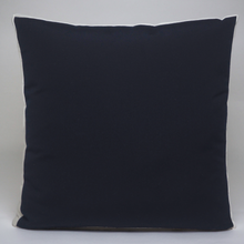 Load image into Gallery viewer, Sunbrella Duo Stripe Large Pillow in Flax/Navy
