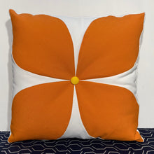 Load image into Gallery viewer, Sunbrella Flower Power Pillow in Tangerine/Sunflower
