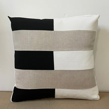Load image into Gallery viewer, Sunbrella Tiles Pillow in Flax/Black
