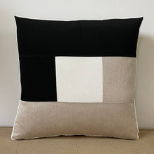 Load image into Gallery viewer, Sunbrella Window Box Pillow in Black/Flax
