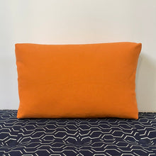 Load image into Gallery viewer, Sunbrella Eclipse Lumbar Pillow in Tangerine/Hot Pink
