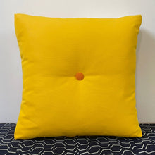Load image into Gallery viewer, Sunbrella Geo Stripe Pillow in Sunflower/Tangerine
