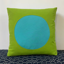 Load image into Gallery viewer, Sunbrella Dot Pillow in Macaw/Aruba
