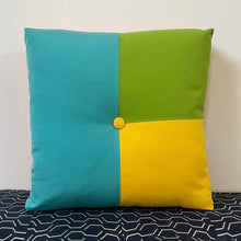 Load image into Gallery viewer, Sunbrella Cube Pillow in Aruba/Macaw/Sunflower
