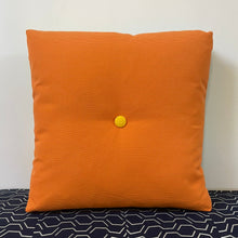 Load image into Gallery viewer, Sunbrella Cube Pillow in Sunflower/Tangerine/Hot Pink
