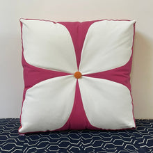 Load image into Gallery viewer, Sunbrella Mod Flower Pillow in Hot Pink/Tangerine
