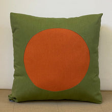 Load image into Gallery viewer, Sunbrella Dot Pillow in Cayenne/Cilantro
