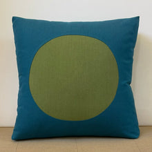 Load image into Gallery viewer, Sunbrella Dot Pillow in Cilantro/Peacock
