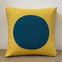 Load image into Gallery viewer, Sunbrella Dot Pillow in Peacock/Daffodil
