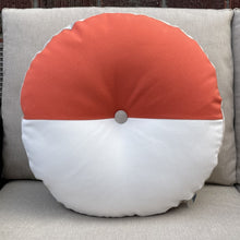 Load image into Gallery viewer, Sunbrella Split Circle Pillow in Melon/White/Flax
