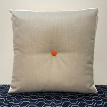 Load image into Gallery viewer, Sunbrella Flower Power Pillow in Melon/Flax
