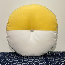 Load image into Gallery viewer, Sunbrella Split Circle Pillow in Buttercup/White/Flax
