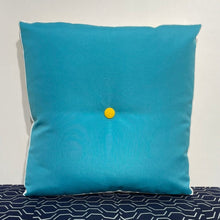 Load image into Gallery viewer, Sunbrella Flower Power Pillow in Sunflower/Aruba
