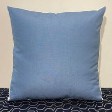 Load image into Gallery viewer, Sunbrella Windowbox Pillow in Air Blue/White/Flax
