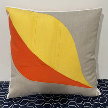 Load image into Gallery viewer, Sunbrella Leaf Pillow in Buttercup/Melon/Flax
