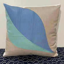 Load image into Gallery viewer, Sunbrella Leaf Pillow in Air Blue/Glacier/Flax
