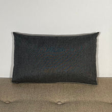 Load image into Gallery viewer, Sunbrella Tiles Lumbar Pillow in Henna/Charcoal/Flint
