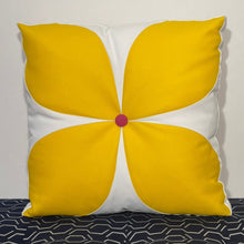 Load image into Gallery viewer, Sunbrella Flower Pillow in Sunflower/Hot Pink
