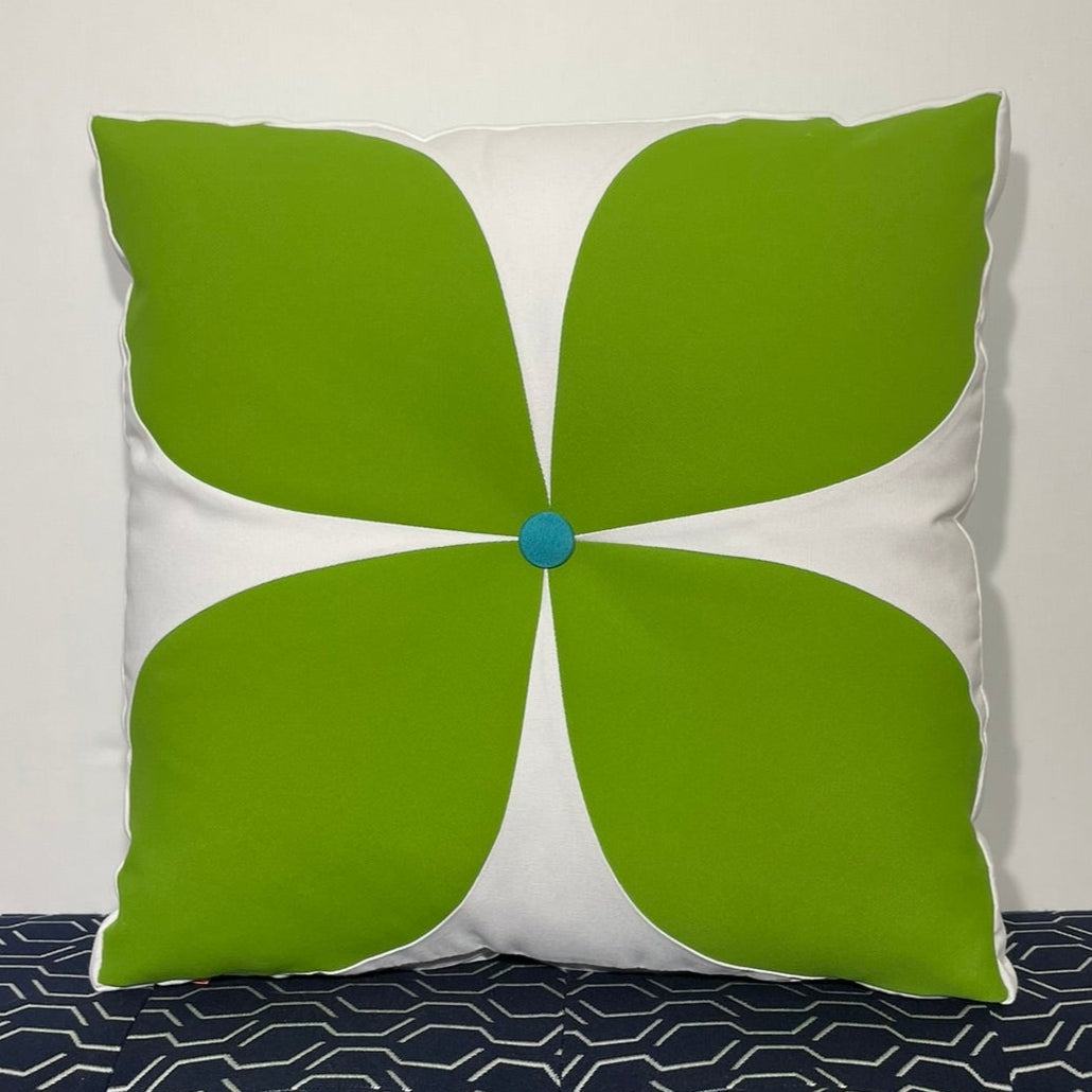 Sunbrella Flower Pillow in Macaw/Aruba