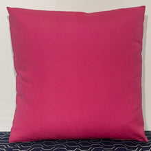 Load image into Gallery viewer, Sunbrella Hero Solid Large Square Pillow with or without Buttons in Hot Pink

