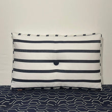Load image into Gallery viewer, Sunbrella Hero Lumbar Pillow in Lido Stripe

