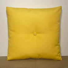 Load image into Gallery viewer, Sunbrella Hero Solid Square Pillow with or without Buttons in Buttercup
