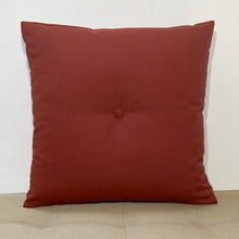 Load image into Gallery viewer, Sunbrella Hero Solid Square Pillow with or without Buttons in Henna
