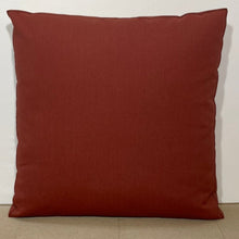 Load image into Gallery viewer, Sunbrella Hero Solid Large Square Pillow with or without Buttons  in Henna
