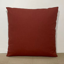 Load image into Gallery viewer, Sunbrella Hero Solid Square Pillow with or without Buttons in Henna

