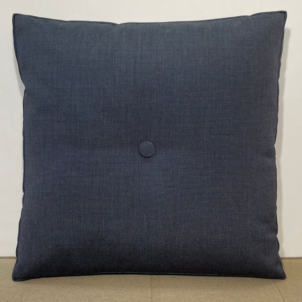 Sunbrella Hero Solid Large Square Pillow w/ Button in Twilight