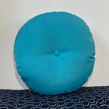 Load image into Gallery viewer, Sunbrella Hero Circle Pillow in Aruba or Aruba/White
