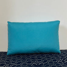 Load image into Gallery viewer, Sunbrella Hero Solid Lumbar Pillow with or without Buttons in Aruba
