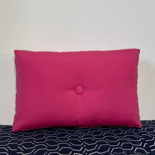 Load image into Gallery viewer, Sunbrella Hero Solid Lumbar Pillow with or without Buttons in Hot Pink
