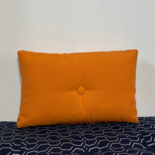 Load image into Gallery viewer, Sunbrella Hero Solid Lumbar Pillow with or without Buttons in Tangerine
